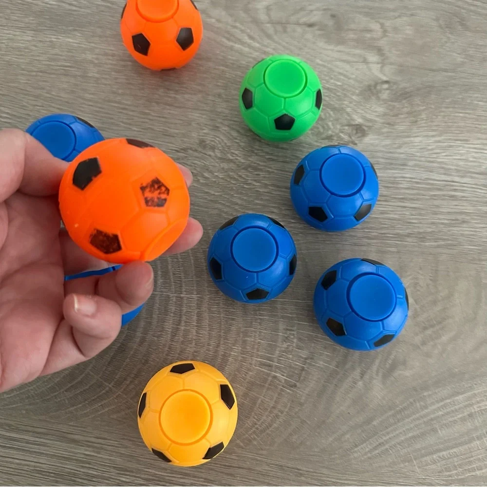 9 Soccer Ball Fidget Spinners Party Favors New